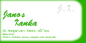 janos kanka business card